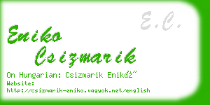 eniko csizmarik business card